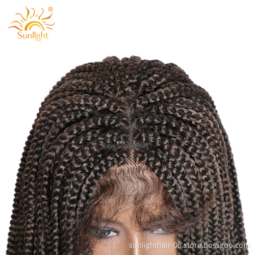 Sunlight Colored Front Wigs Wholesale ombre Color Hair Brazilian Closure Indian Synthetic Heat Resistant Premium Fiber Lace Wig